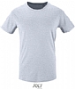 Camiseta Algodon Biologico Hombre Milo Sols - Color Azul Cielo Jaspeado